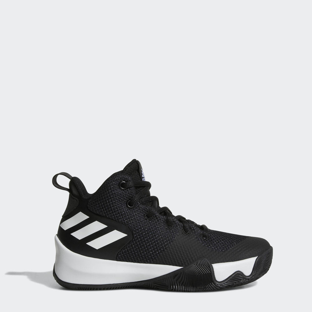 Adidas Explosive Flash - παπουτσια μπασκετ για αγορια - Μαυρα/Βαθυ Γκρι/Ασπρα,Μέγεθος: EU 27 – 39 1/